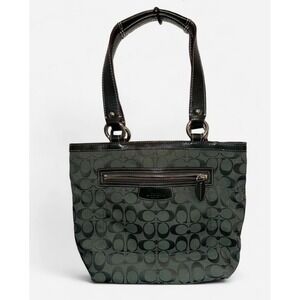 Vintage Coach Monogram Tote Bag‎ Y2K  Green